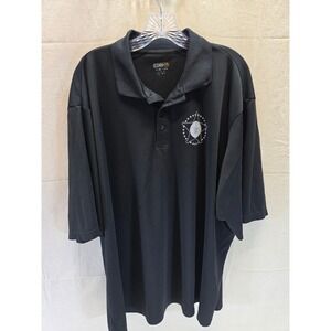 Core 365 Mens Black Performance‎ Polo Shirt Star Emblem Logo Size 5XL 2249